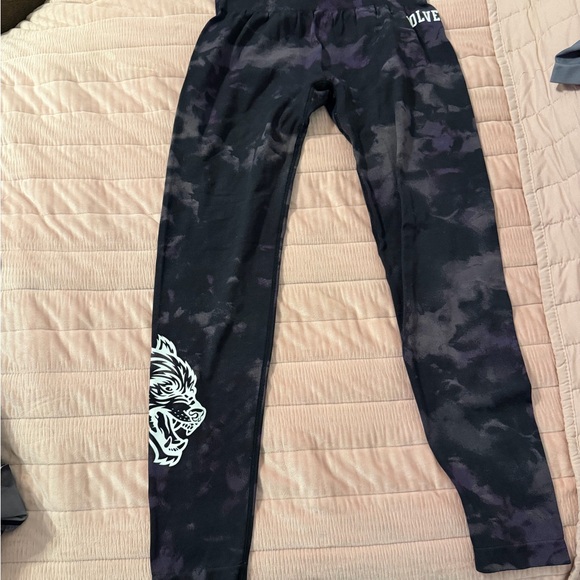 Darc Sport Black and Purple Leggings - Picture 2 of 2